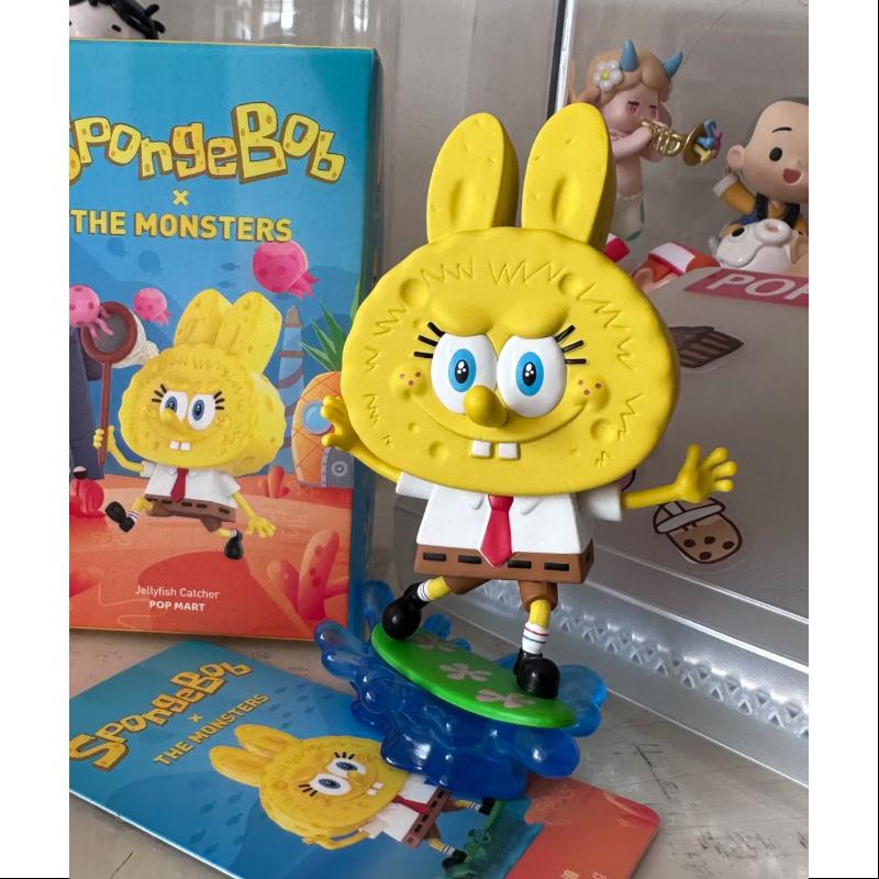 Labubu The Monsters x SpongeBob Series Surfing
