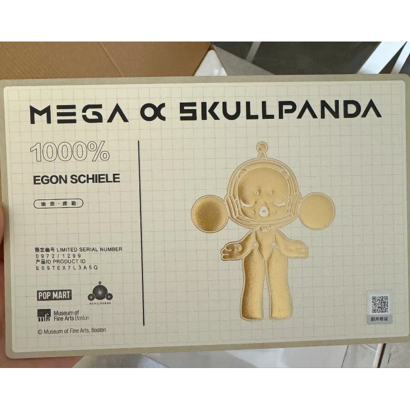 MEGA α SKULLPANDA Egon Schiele 1000% Limited Figurine