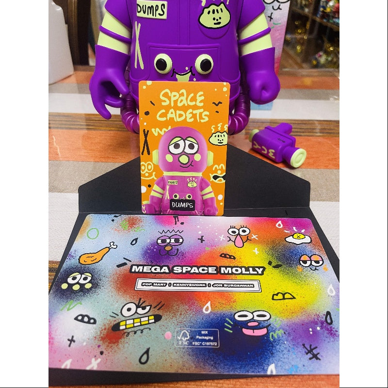 MEGA SPACE MOLLY 400% Jon Burgerman Space Cadets Series DUMPS 2025 Limited Edition