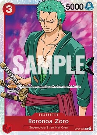 Roronoa Zoro (025) OP01-025 SR Romance Dawn