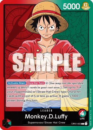 Monkey.D.Luffy (003) OP01-003 L Romance Dawn