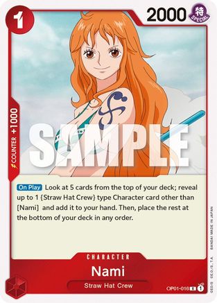Nami OP01-016 R Romance Dawn Foil