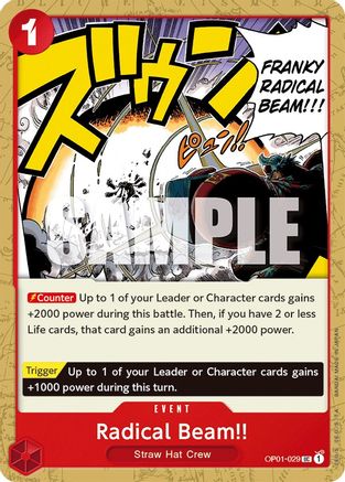 Radical Beam!! OP01-029 UC Romance Dawn