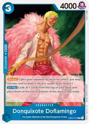Donquixote Doflamingo (073) OP01-073 R Romance Dawn