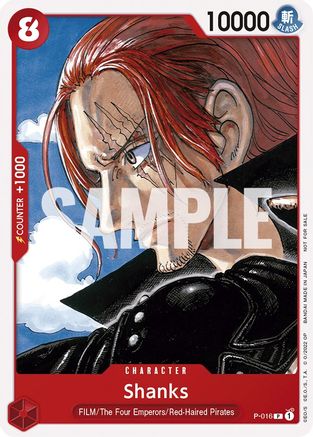 Shanks (One Piece Film Red) P-016 PR One Piece Promotion Cards