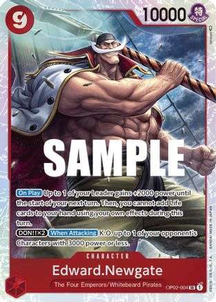 Edward.Newgate (004) OP02-004 SR Paramount War  Foil