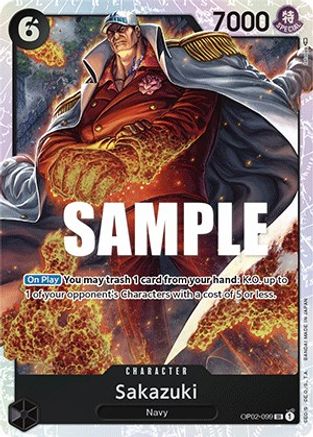 Sakazuki OP02-099 SR Paramount War  Foil