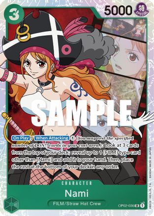 Nami OP02-036 SR Paramount War  Foil