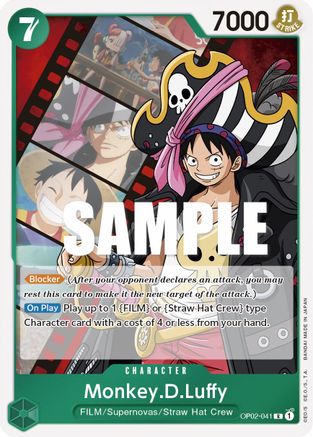 Monkey.D.Luffy (041) OP02-041 R Paramount War  Foil