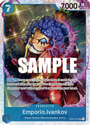 Emporio.Ivankov (051) OP02-051 SR Paramount War  Foil