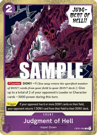 Judgment of Hell OP02-089 R Paramount War  Foil