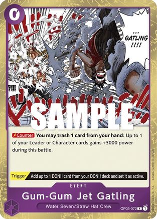 Gum-Gum Jet Gatling OP03-072 R Pillars of Strength  Foil