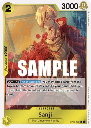 Sanji OP03-102 R Pillars of Strength  Foil
