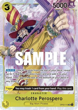 Charlotte Perospero OP03-113 SR Pillars of Strength  Foil