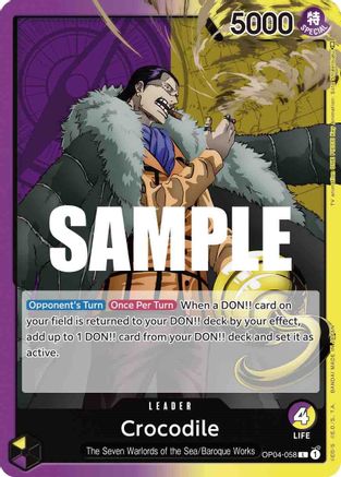 Crocodile (058) OP04-058 L Kingdoms of Intrigue