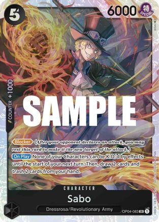 Sabo OP04-083 SR Kingdoms of Intrigue  Foil
