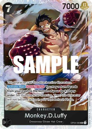 Monkey.D.Luffy (090) OP04-090 SR Kingdoms of Intrigue  Foil