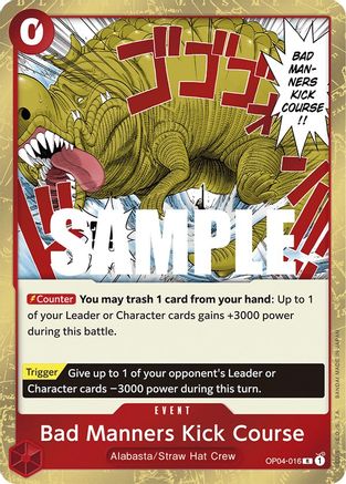 Bad Manners Kick Course OP04-016 R Kingdoms of Intrigue  Foil