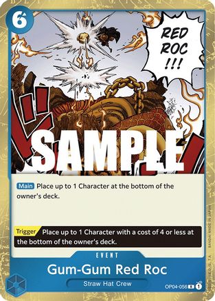 Gum-Gum Red Roc OP04-056 R Kingdoms of Intrigue  Foil