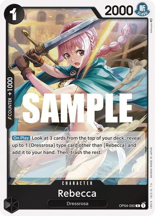 Rebecca (092) OP04-092 R Kingdoms of Intrigue  Foil