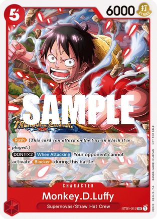 Monkey.D.Luffy (Tournament Pack Vol. 5) ST01-012 SR One Piece Promotion Cards