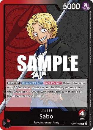 Sabo (001) OP05-001 L Awakening of the New Era