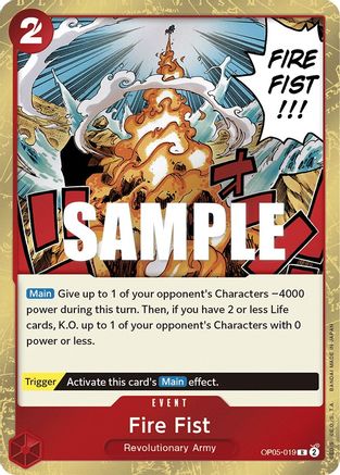 Fire Fist OP05-019 R Awakening of the New Era  Foil