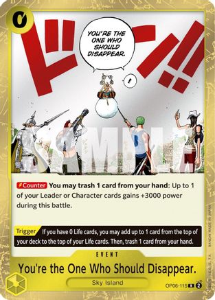 You're the One Who Should Disappear OP06-115 R Wings of the Captain  Foil