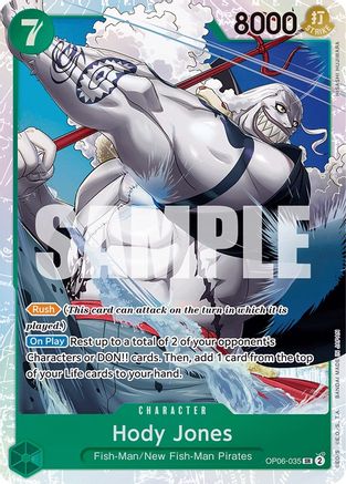 Hody Jones (035) OP06-035 SR Wings of the Captain  Foil