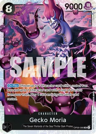 Gecko Moria (086) OP06-086 SR Wings of the Captain  Foil
