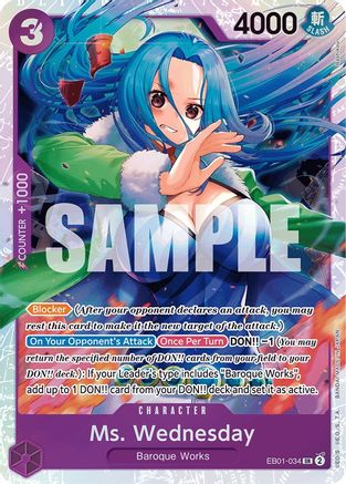 Ms. Wednesday EB01-034 SR Extra Booster: Memorial Collection  Foil