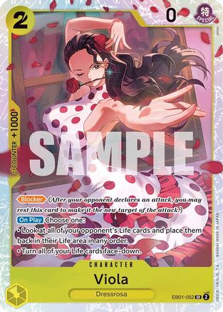 Viola EB01-052 SR Extra Booster: Memorial Collection  Foil