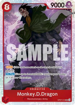 Monkey.D.Dragon (015) OP07-015 SR 500 Years in the Future  Foil