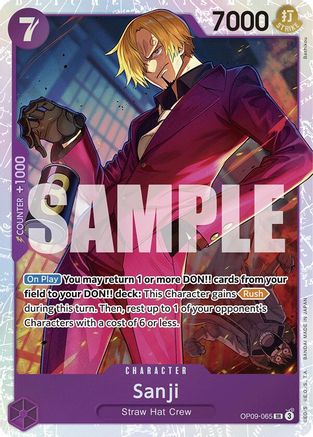 Sanji (065) OP09-065 SR Emperors in the New World  Foil