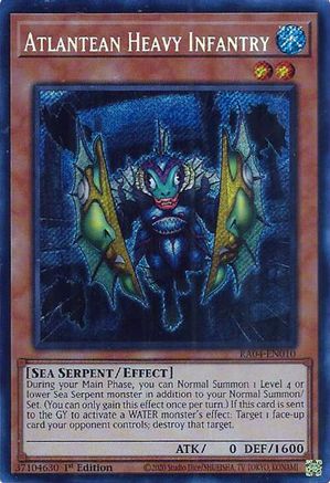 Atlantean Heavy Infantry (Secret Rare) - RA04-EN010 Secret Rare 1st Edition