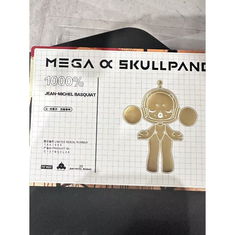 MEGA α SKULLPANDA Jean-Michel Basquiat 1000% Limited Figurine