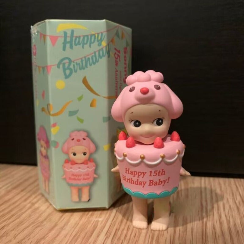 Sonny Angel 15th Anniversary Cake Series Strawberry Cake Poodle