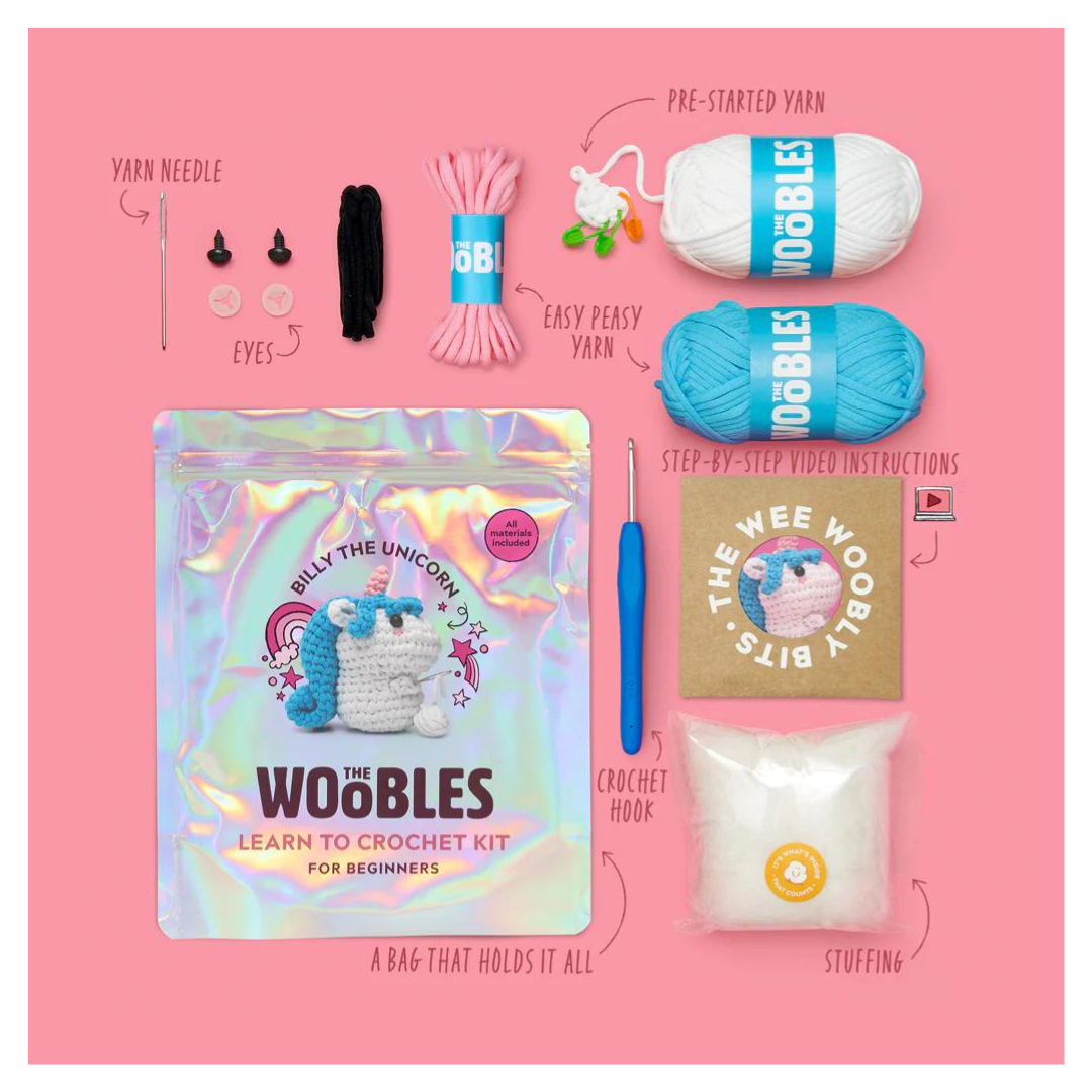 The Woobles - Billy the Unicorn Beginner Crochet Kit