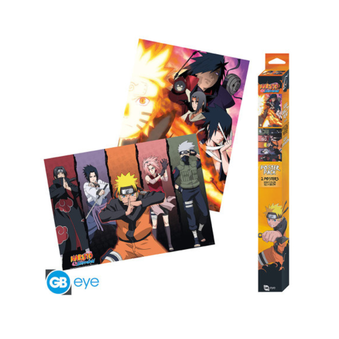 NARUTO SHIPPUDEN - Set 2 Posters Chibi 52x38