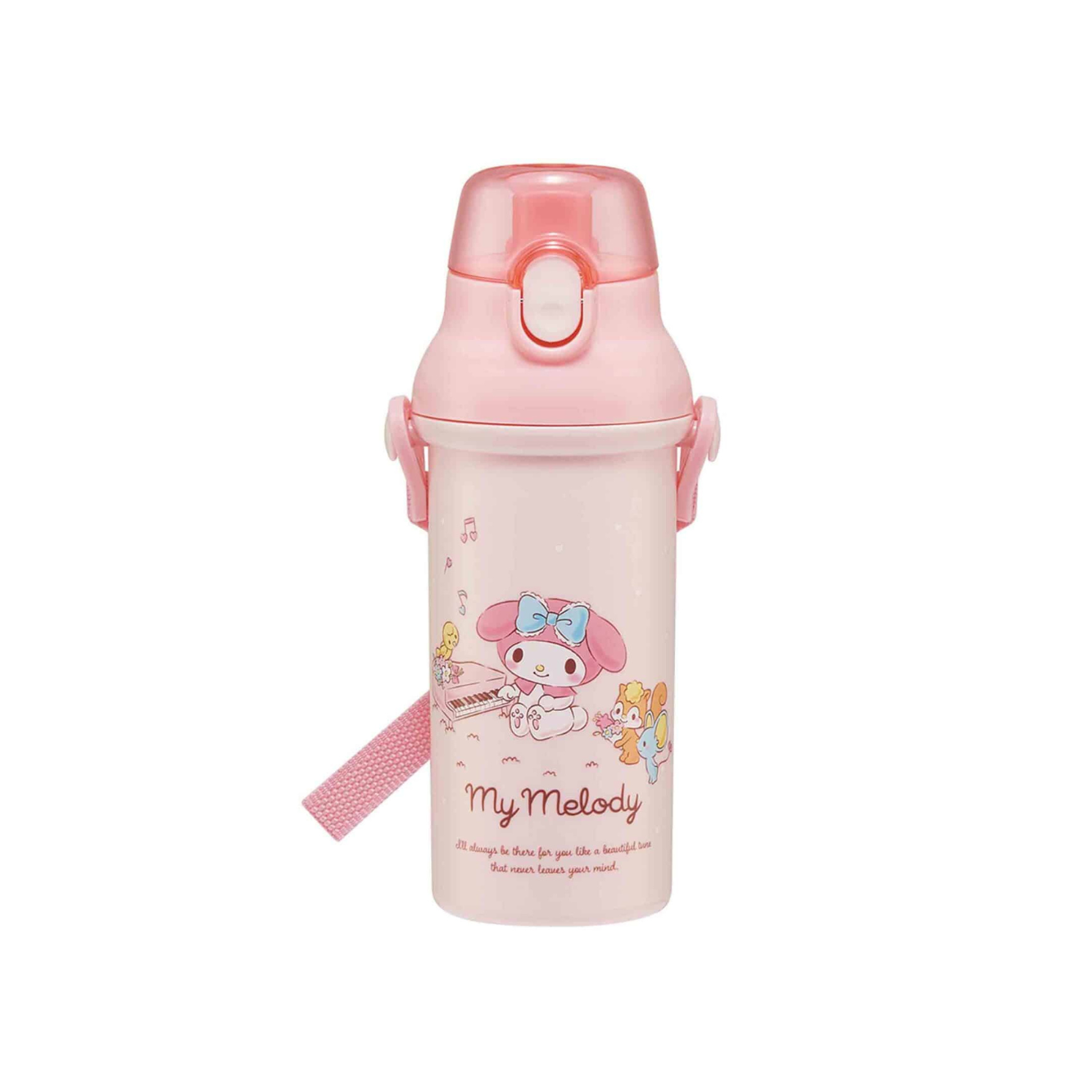 My Melody Water Bottle with Strap 16.23oz 480ml (Music)