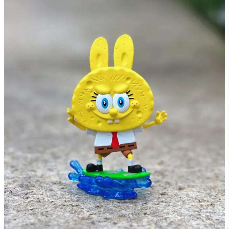 Labubu The Monsters x SpongeBob Series Surfing