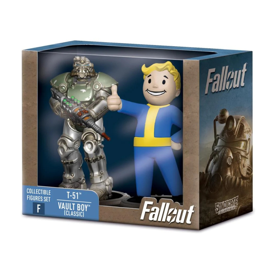 Fallout T-51 & Vault Boy (Classic) Mini Figure Set (Deathclaw BAF)