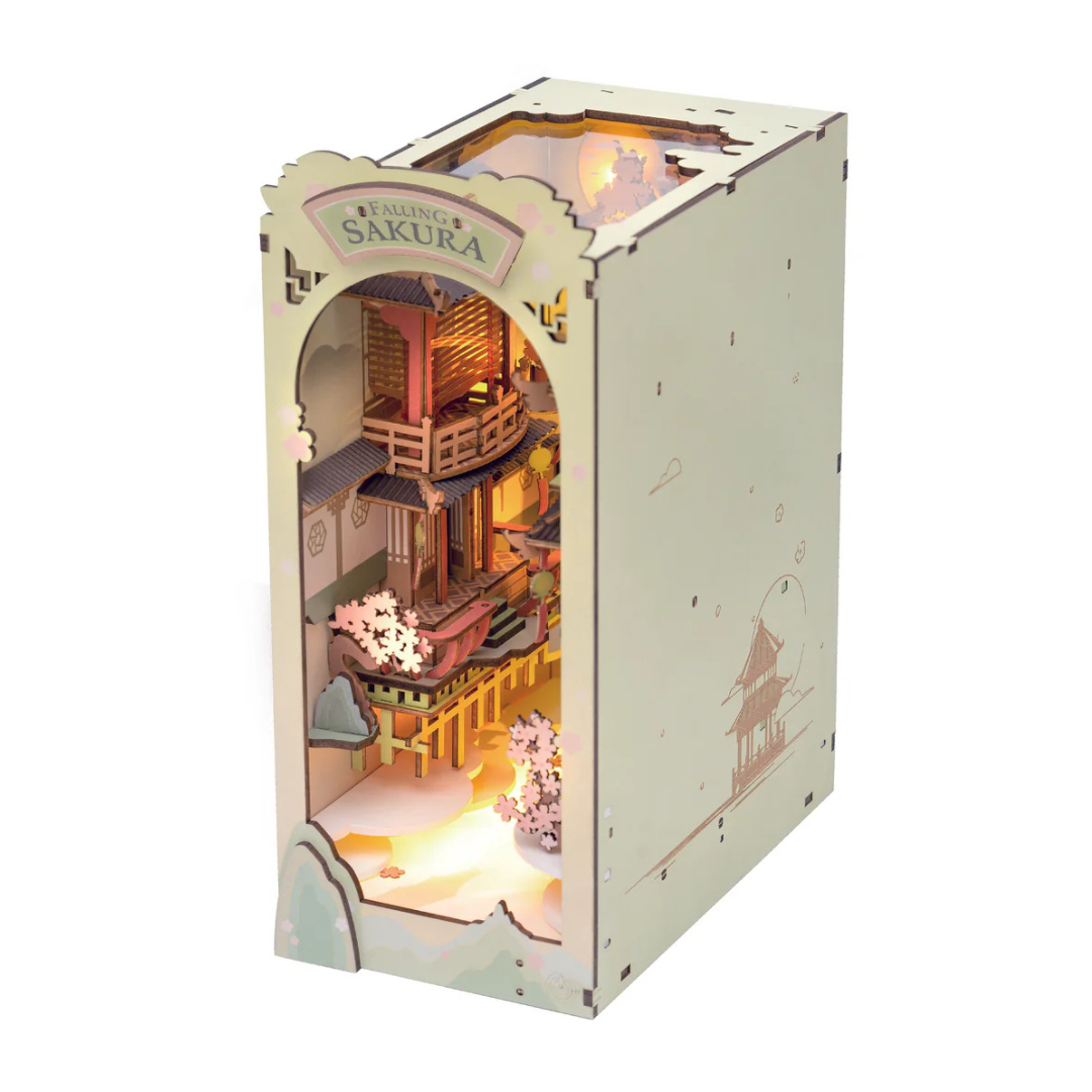 DIY Miniature Book Nook Kit  Falling Sakura