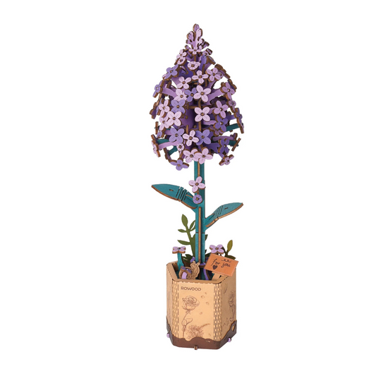 Modern Wooden Puzzle  Lilac