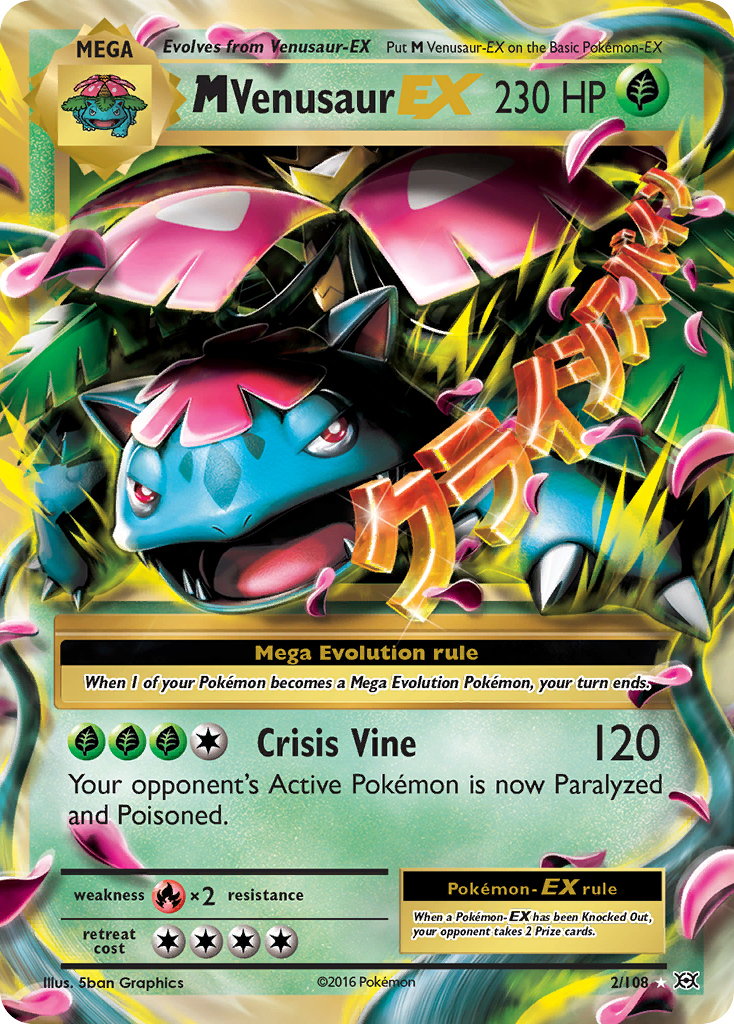M Venusaur-EX (002/108) Holo Rare  Holofoil