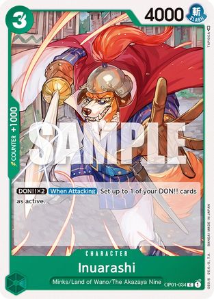 Inuarashi OP01-034 C Romance Dawn