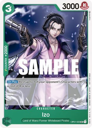 Izo (Tournament Pack Vol. 2) OP01-033 PR One Piece Promotion Cards