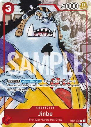 Jinbe - ST01-005 (Alternate Art) ST01-005 PR One Piece Promotion Cards