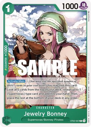 Jewelry Bonney (Tournament Pack Vol. 3) [Participant] ST02-007 PR One Piece Promotion Cards