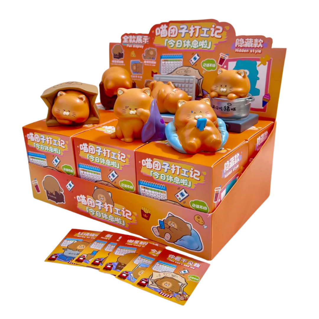 Lunch Break Cats Figurine Blind Box